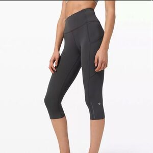 Lululemon Fast and Free High-Rise Crop 19" *7 Pocket Size 12 Black